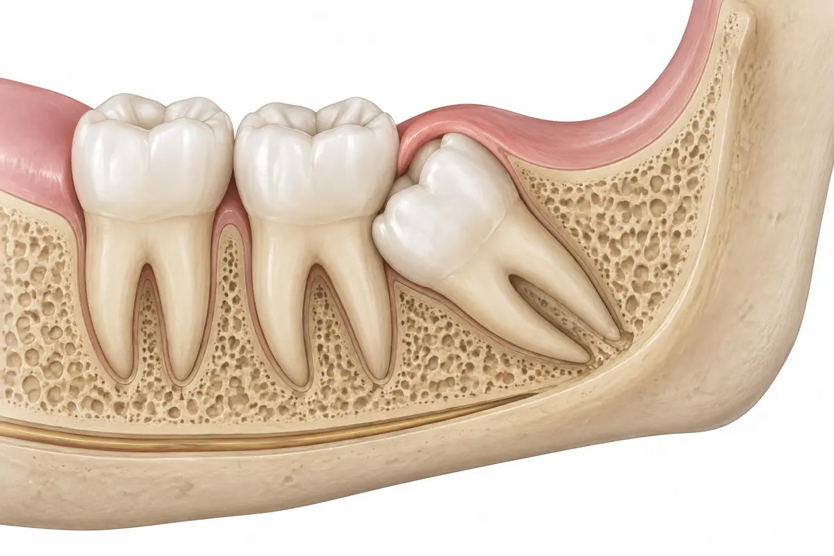 Cordal inferior impactada junto al segundo molar Cordal inferior impactada junto al segundo molar