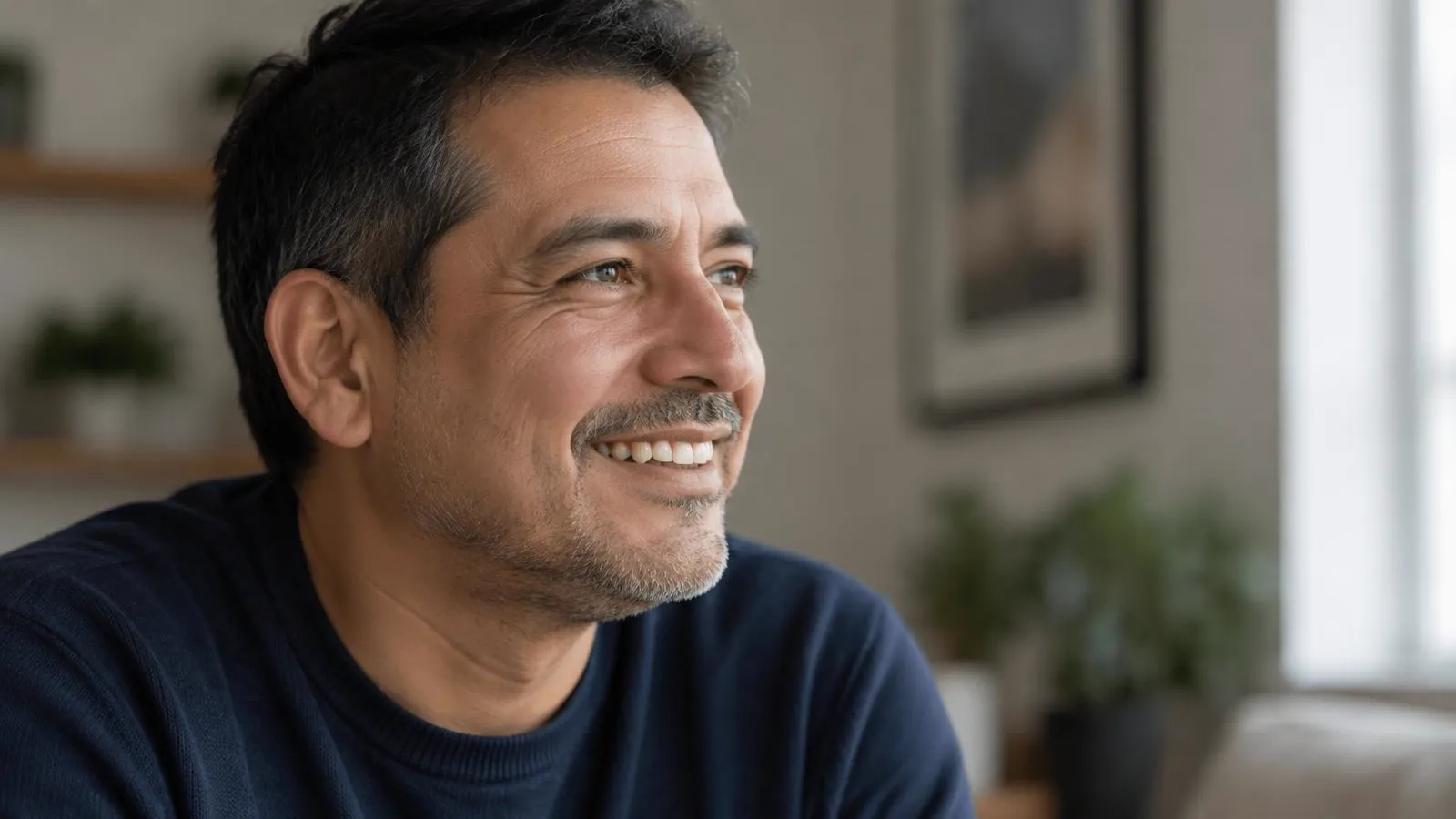 Bordes ligeramente desgastados en dientes delanteros de una sonrisa adulta